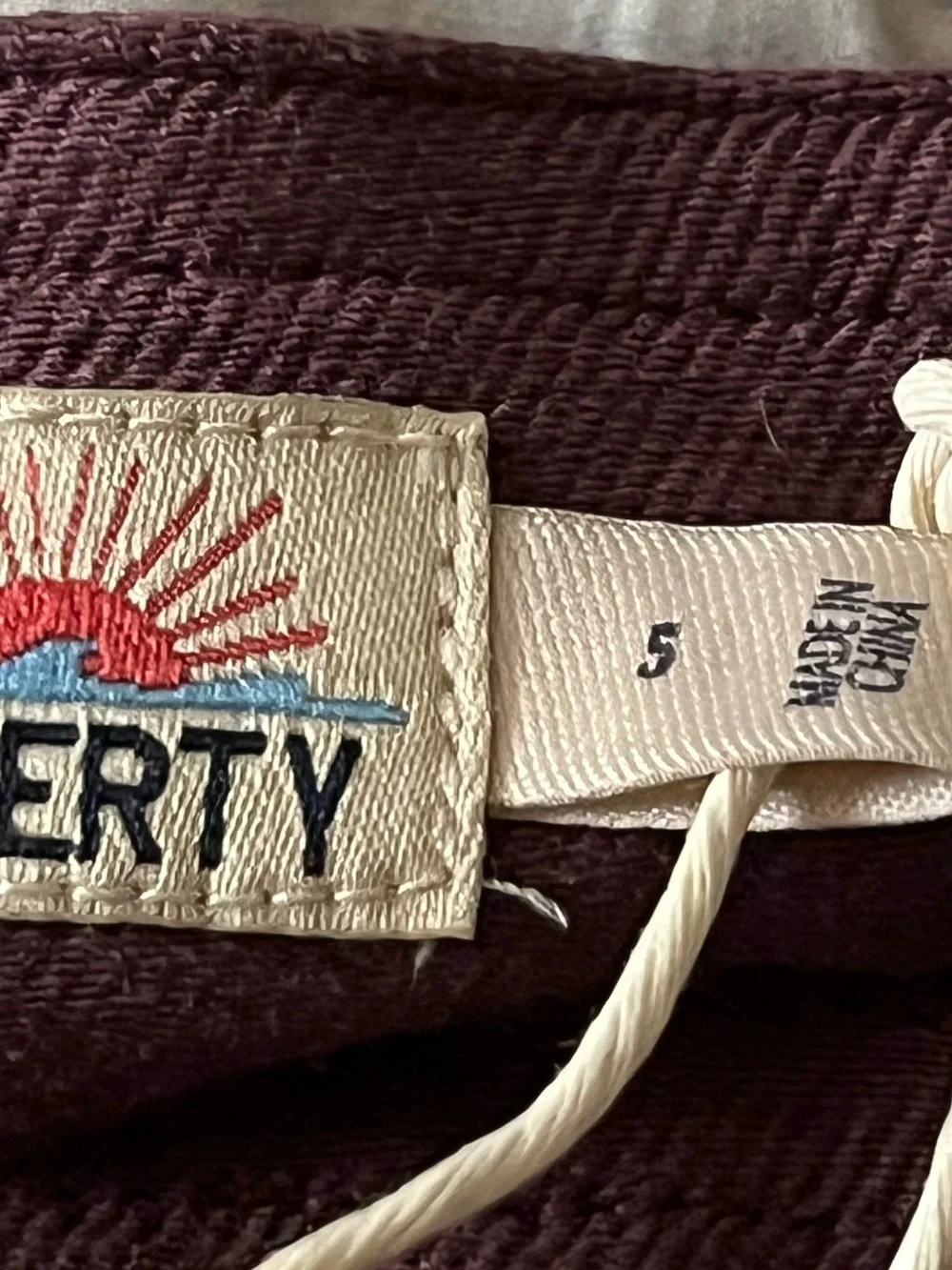 Faherty kids stretch terry overalls in grape size 5